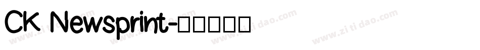CK Newsprint字体转换
